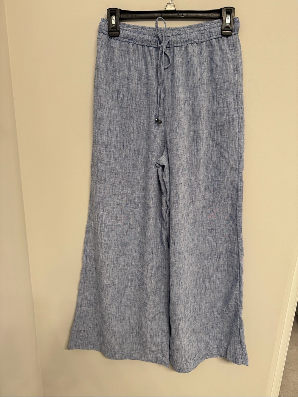 NWOT Max Studio Light Blue Drawstring Wide-Leg Pants
